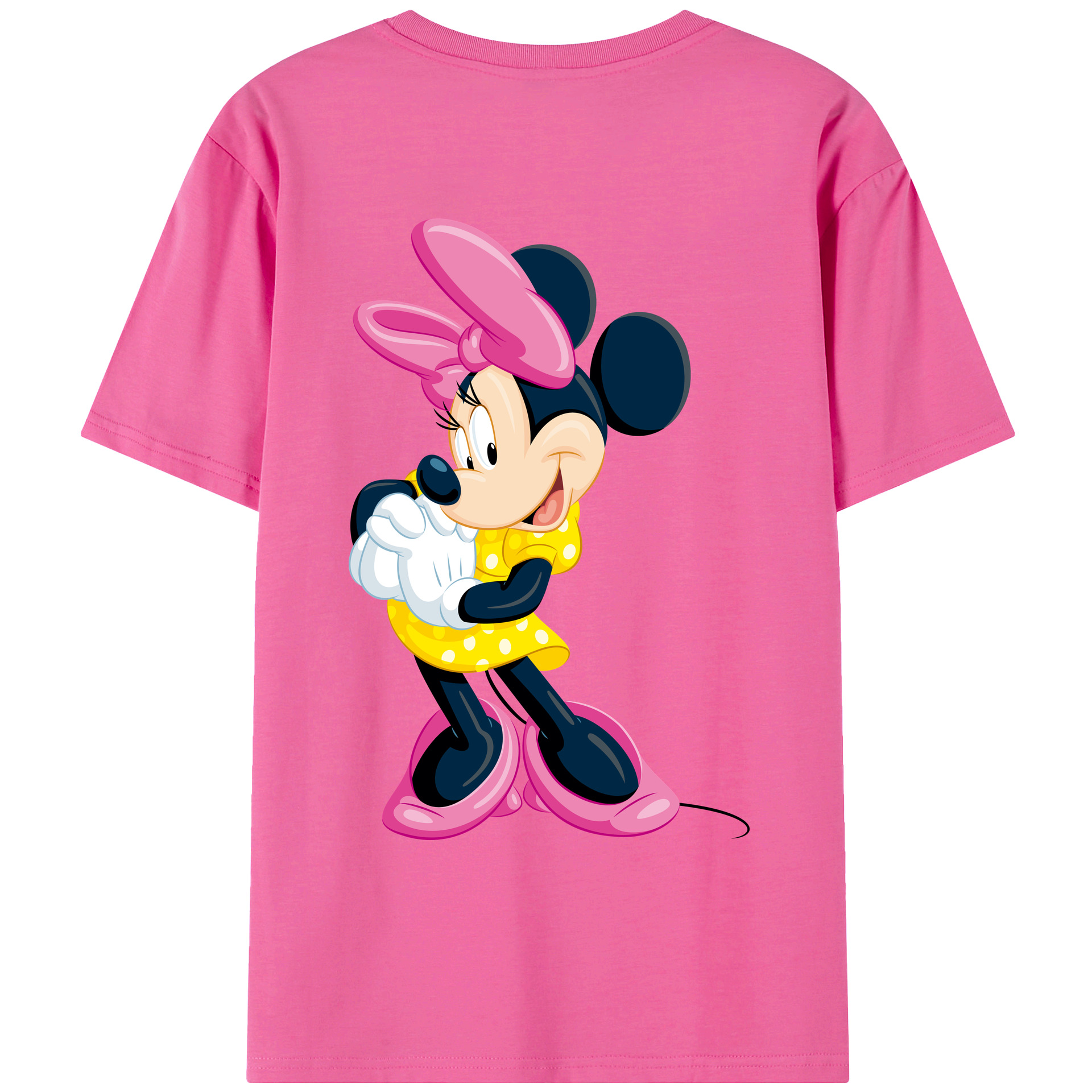 （画像用） ミッキーマウス Mickey Mouse レディース半袖Tシャツ(バックプリント)